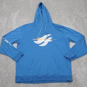 Al Wissam Hoodie Mens‎ XL Blue Cotton Stretch Hooded Lightweight L/S Sweatshirt